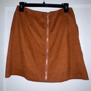 Shein Orange Corduroy Mini Skirt